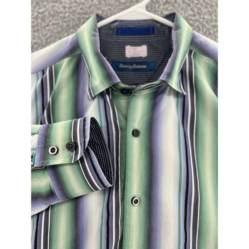 Tommy Bahama Long Sleeve Multicolor Silk Blend Button Up Shirt Mens‎ Large READ